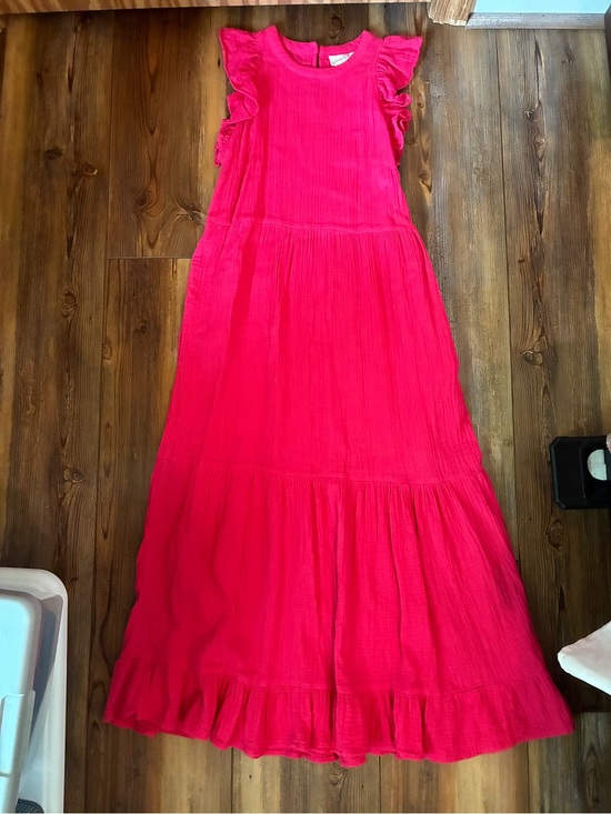 Universal Thread Dresses & Skirts - Universal Thread Hot Pink Ruffle Sleeve Maxi Dress